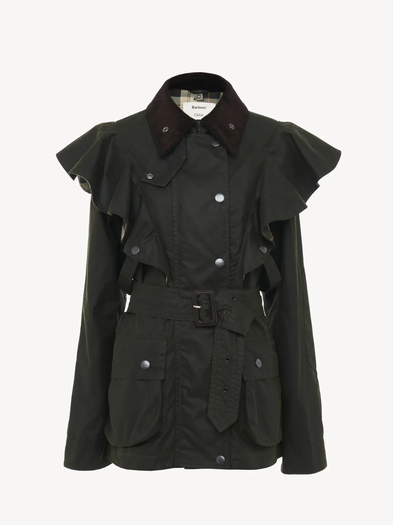 Women Chloé Barbour For Chloe "Dustyn" Ruffled Jacket