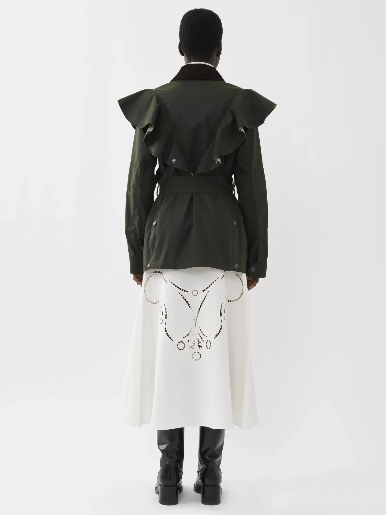 Women Chloé Barbour For Chloe "Dustyn" Ruffled Jacket