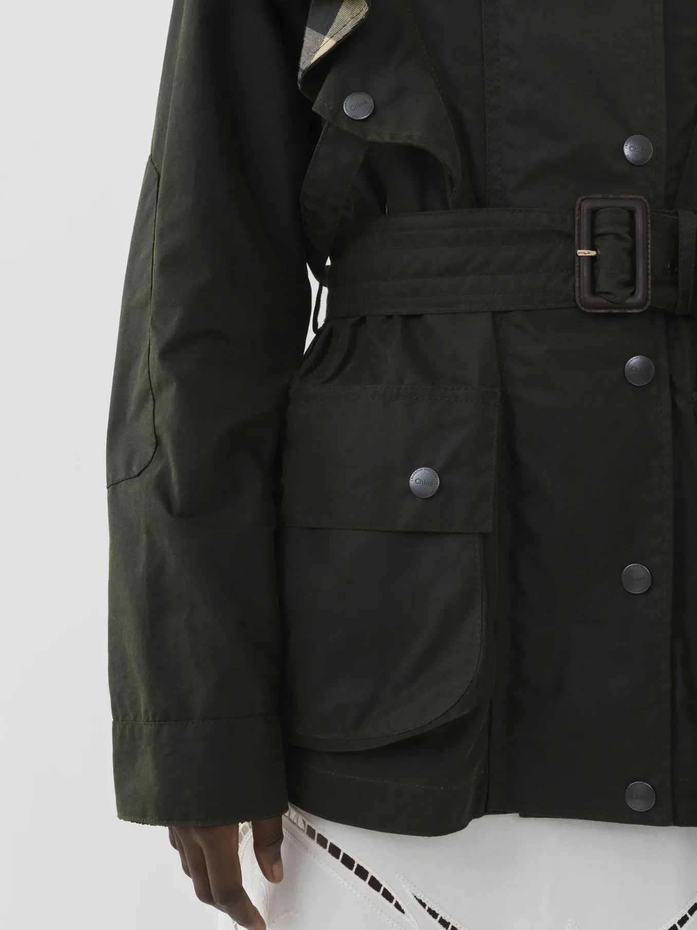 Women Chloé Barbour For Chloe "Dustyn" Ruffled Jacket