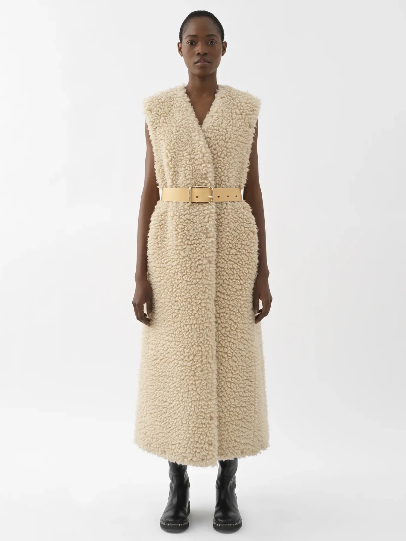 Women Chloé Belted Cocoon Gilet