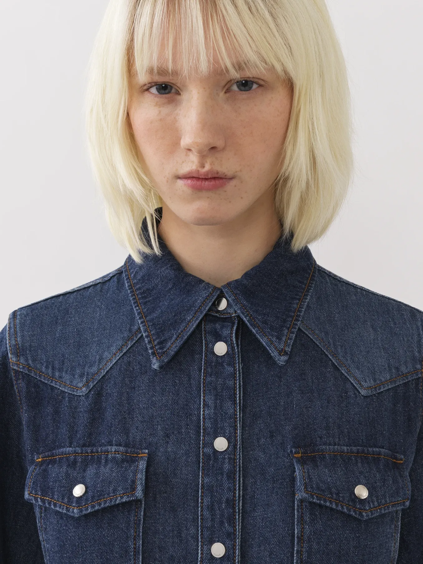 Women Chloé Belted Midi Shirt Dress