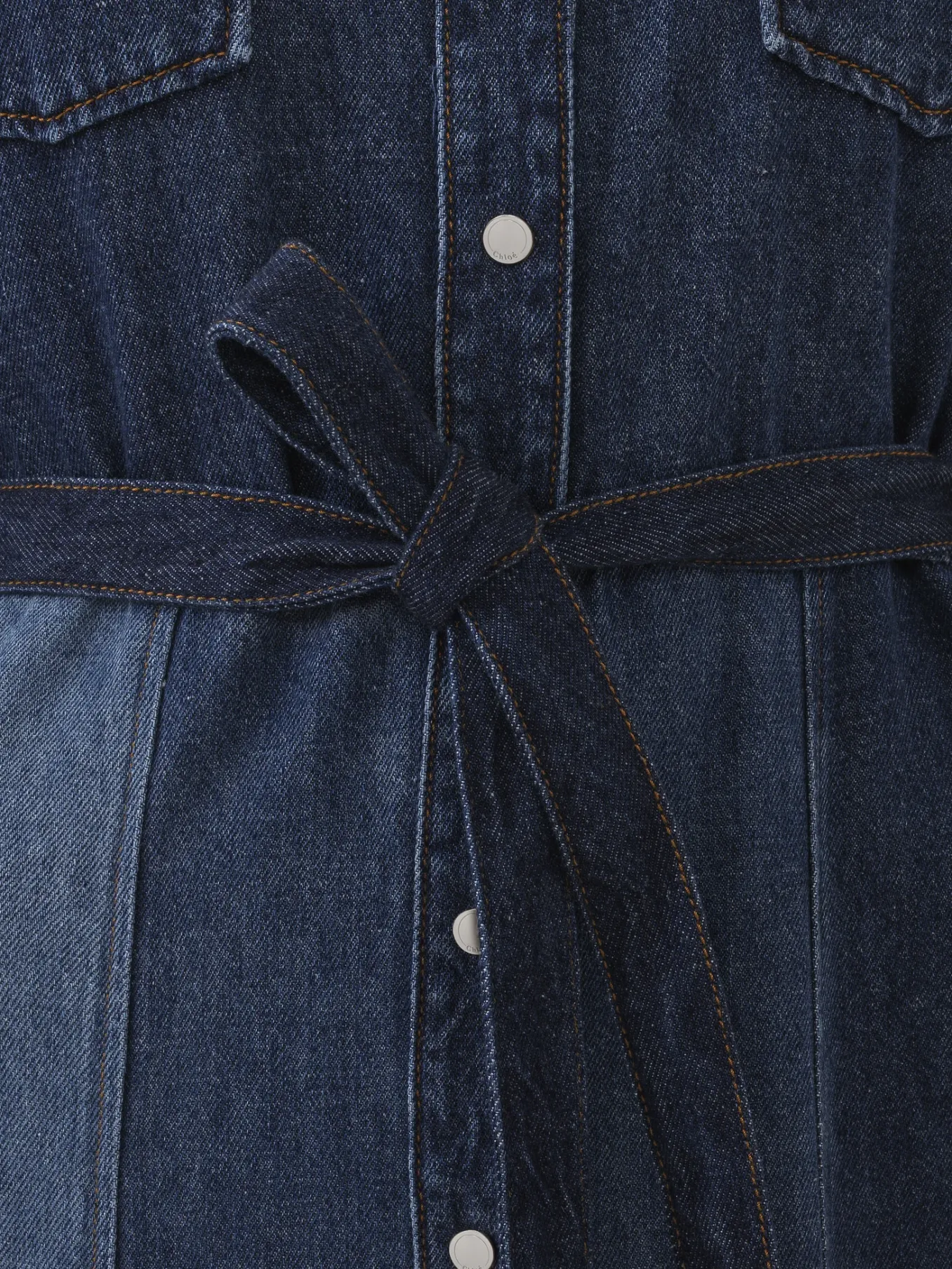 Women Chloé Belted Midi Shirt Dress