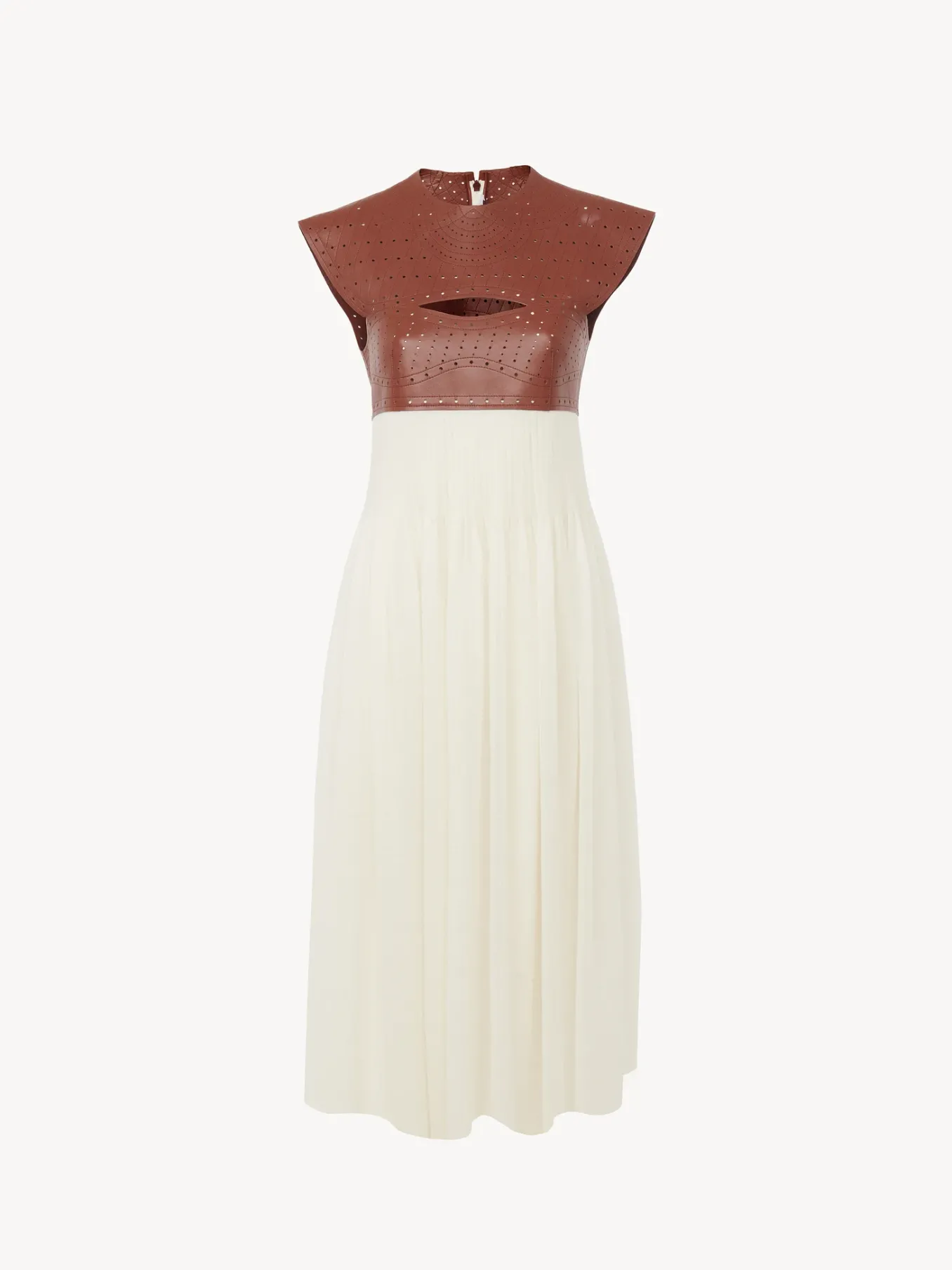 Women Chloé Bi-Material Midi Dress