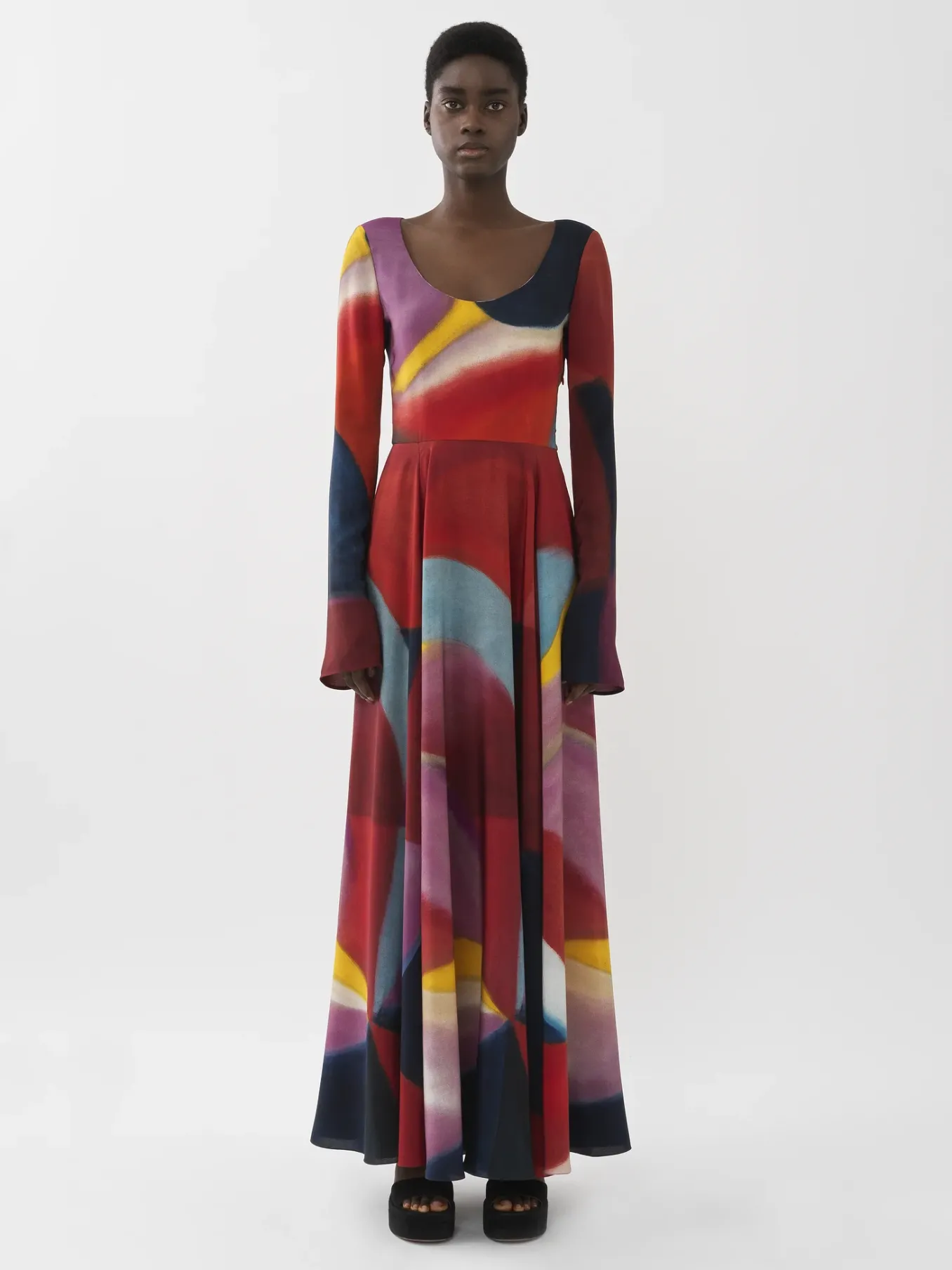 Women Chloé Caroline Denervaud For Chloe Long Flared Dress
