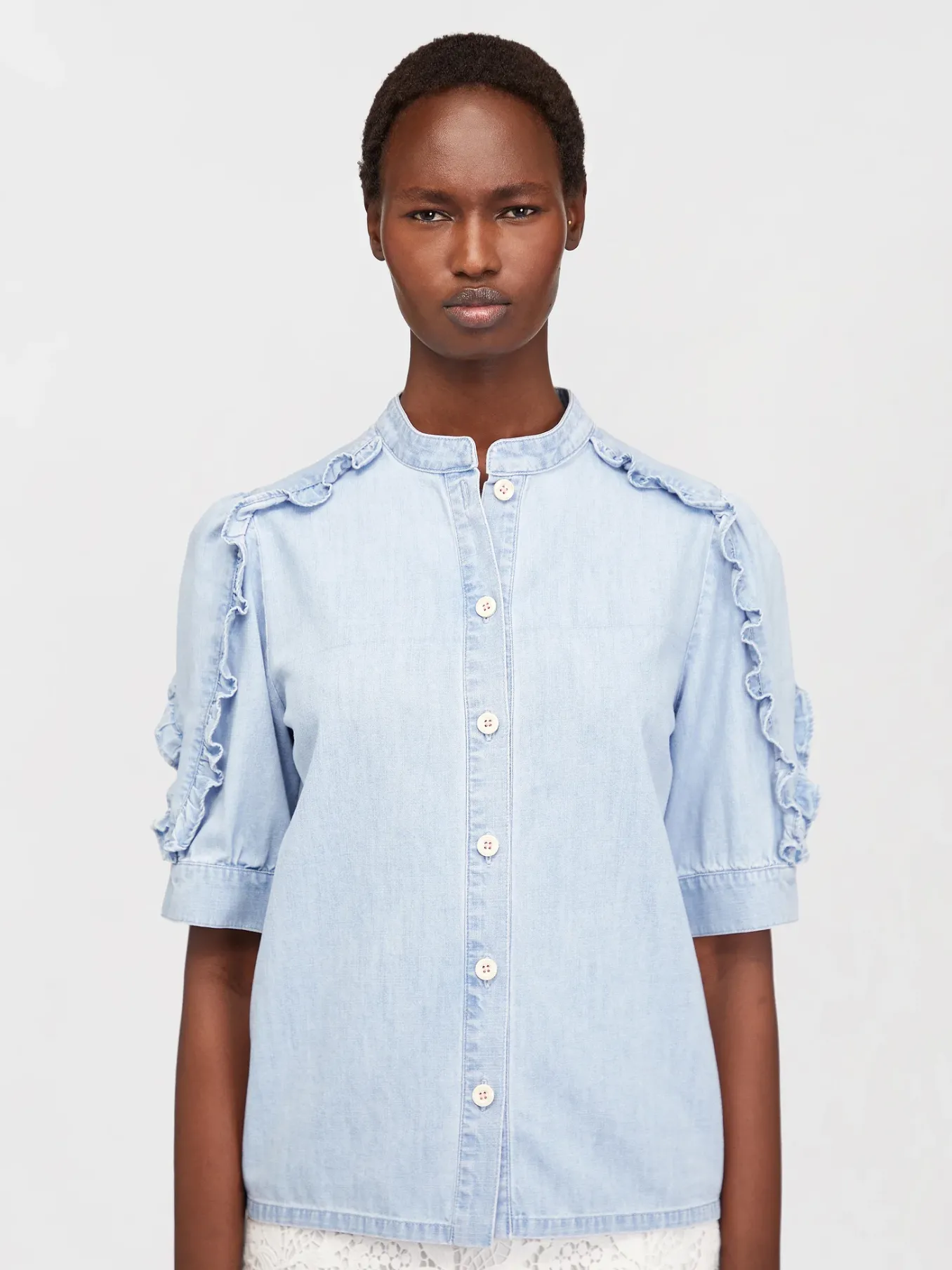 Women Chloé Chambray Denim Top