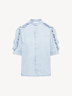 Women Chloé Chambray Denim Top