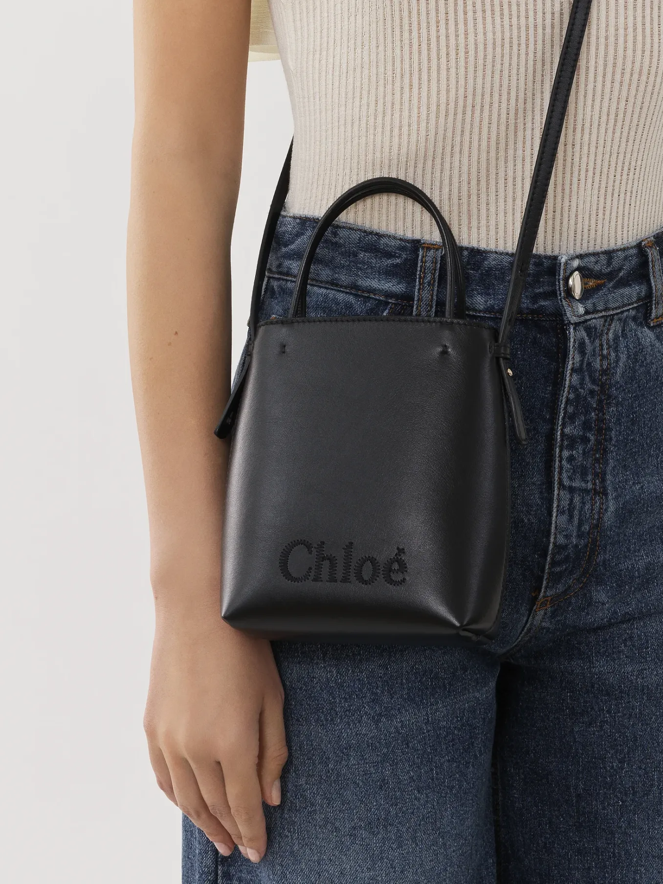 Women Chloé Chloe Sense Micro Tote Bag