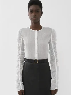 Women Chloé Collarless Blouse
