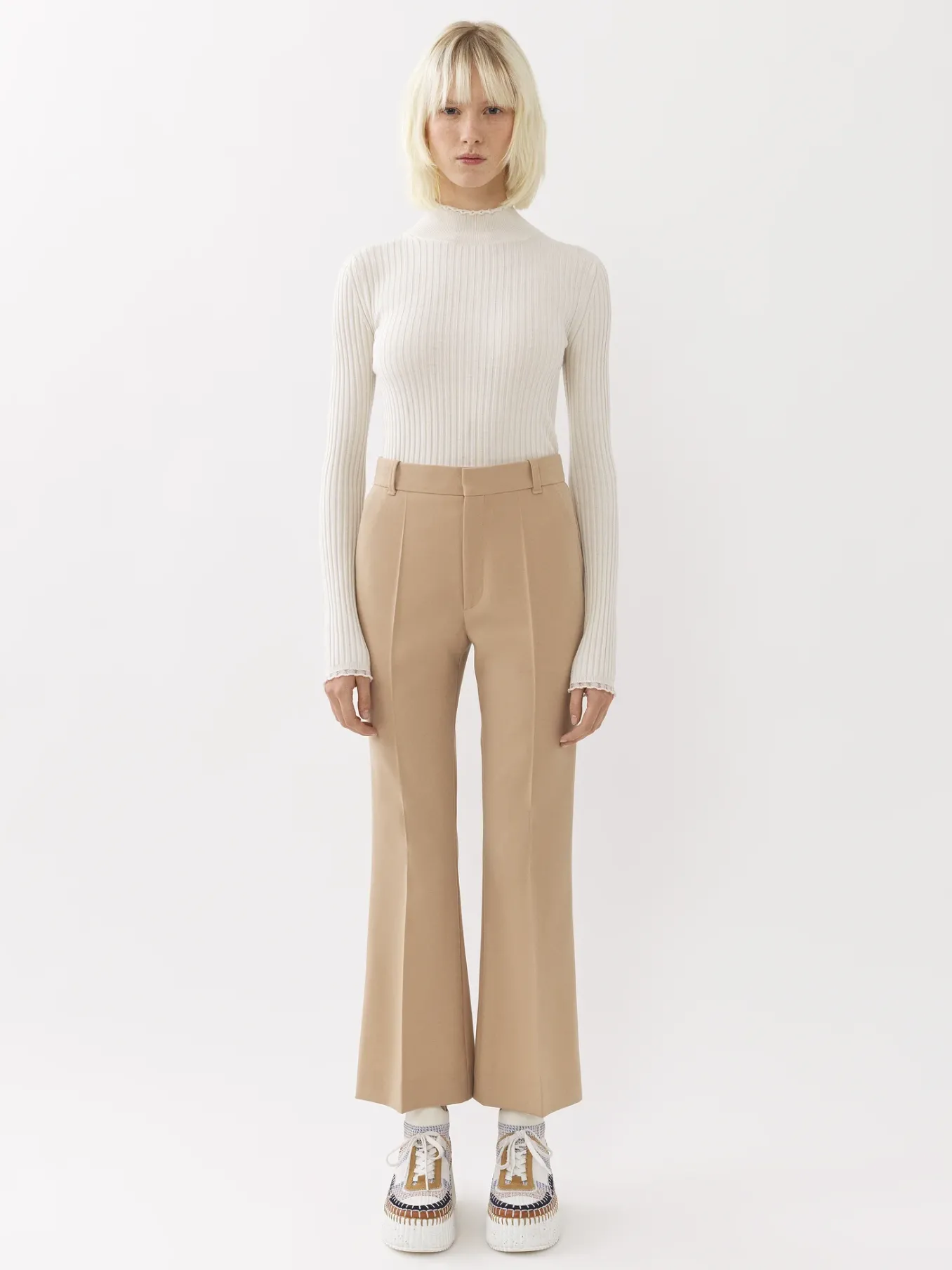Women Chloé Cropped Bootcut Trousers