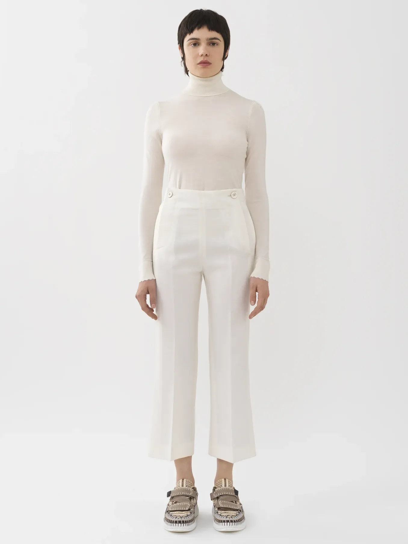 Women Chloé Cropped Sailor Trousers