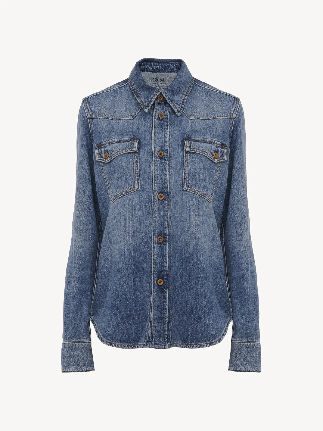 Women Chloé Dempo Classic Denim Shirt