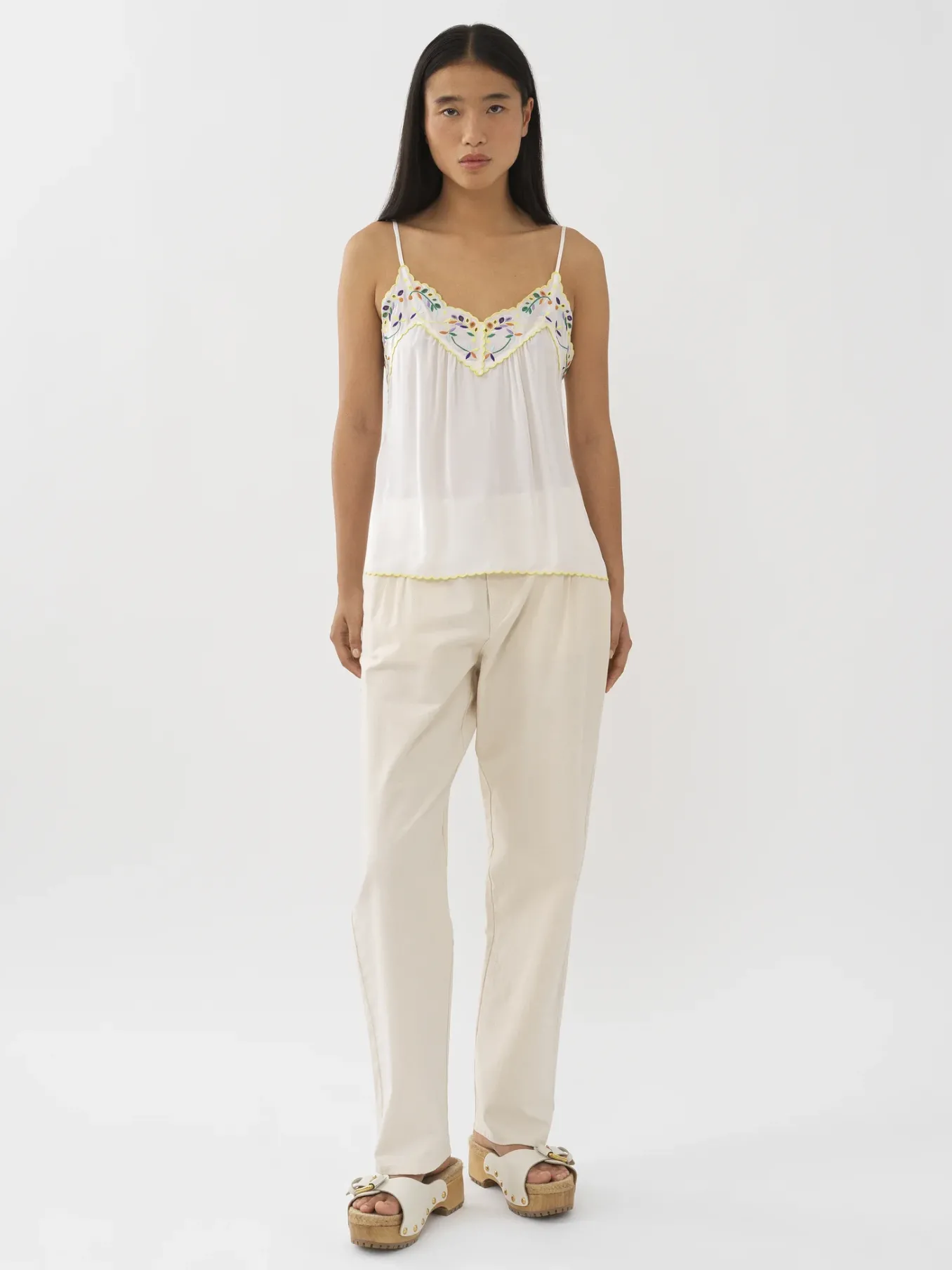 Women Chloé Embroidered Slip Top