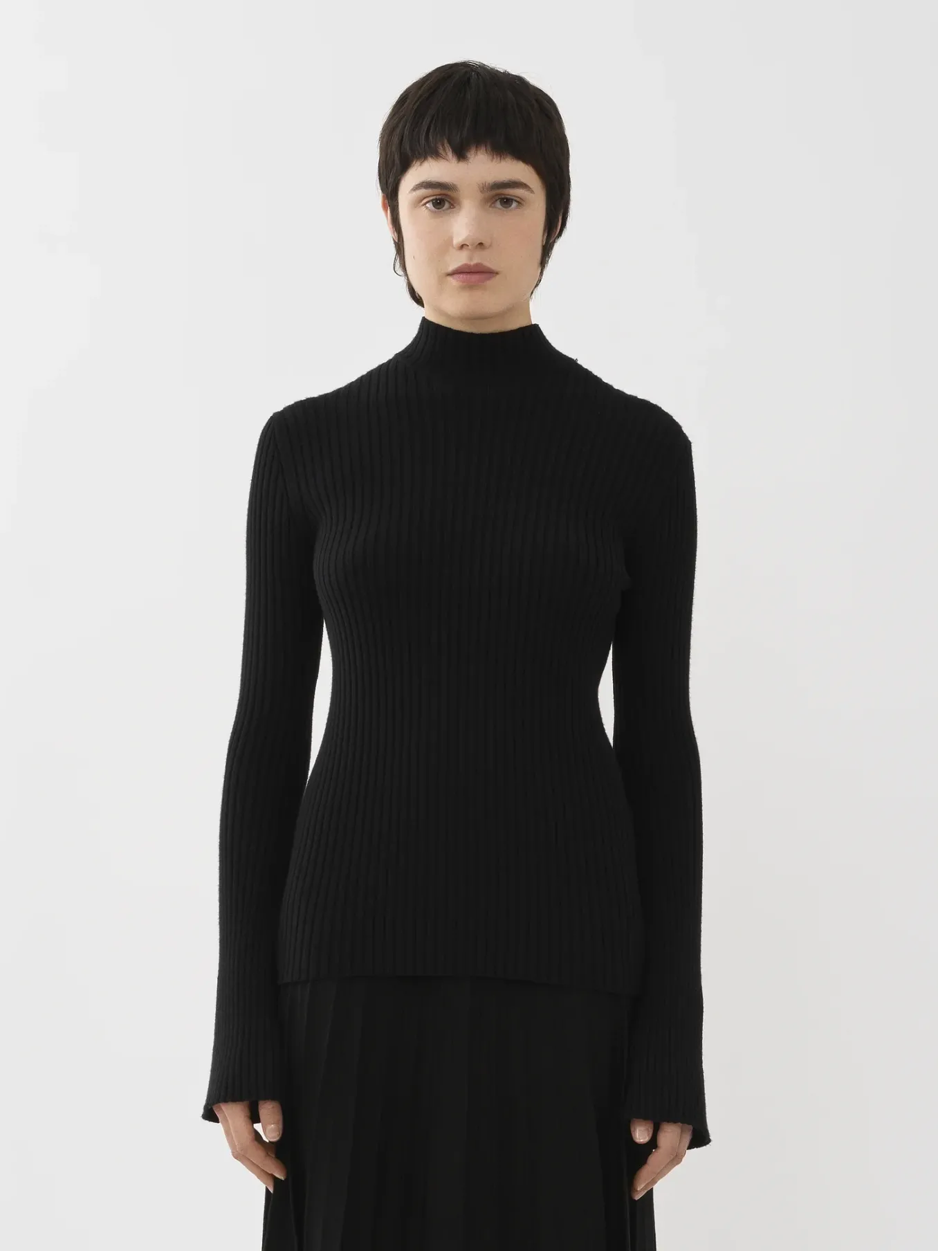 Women Chloé Fitted Mock-Neck Jumper