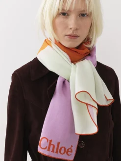 Women Chloé Fusion Printed Long Scarf