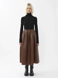 Women Chloé Gathered Midi Skirt