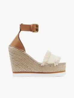 Women Chloé Glyn Fringed Wedge Espadrille