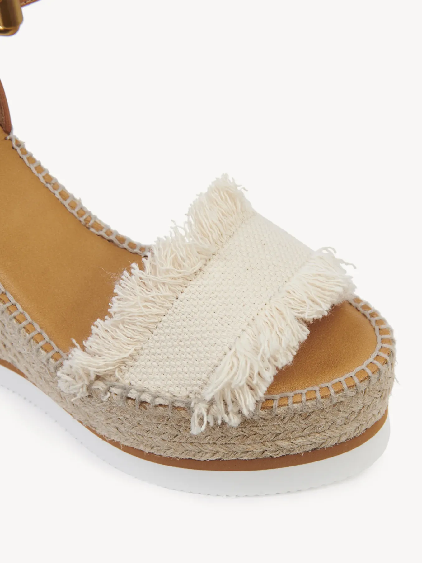 Women Chloé Glyn Fringed Wedge Espadrille