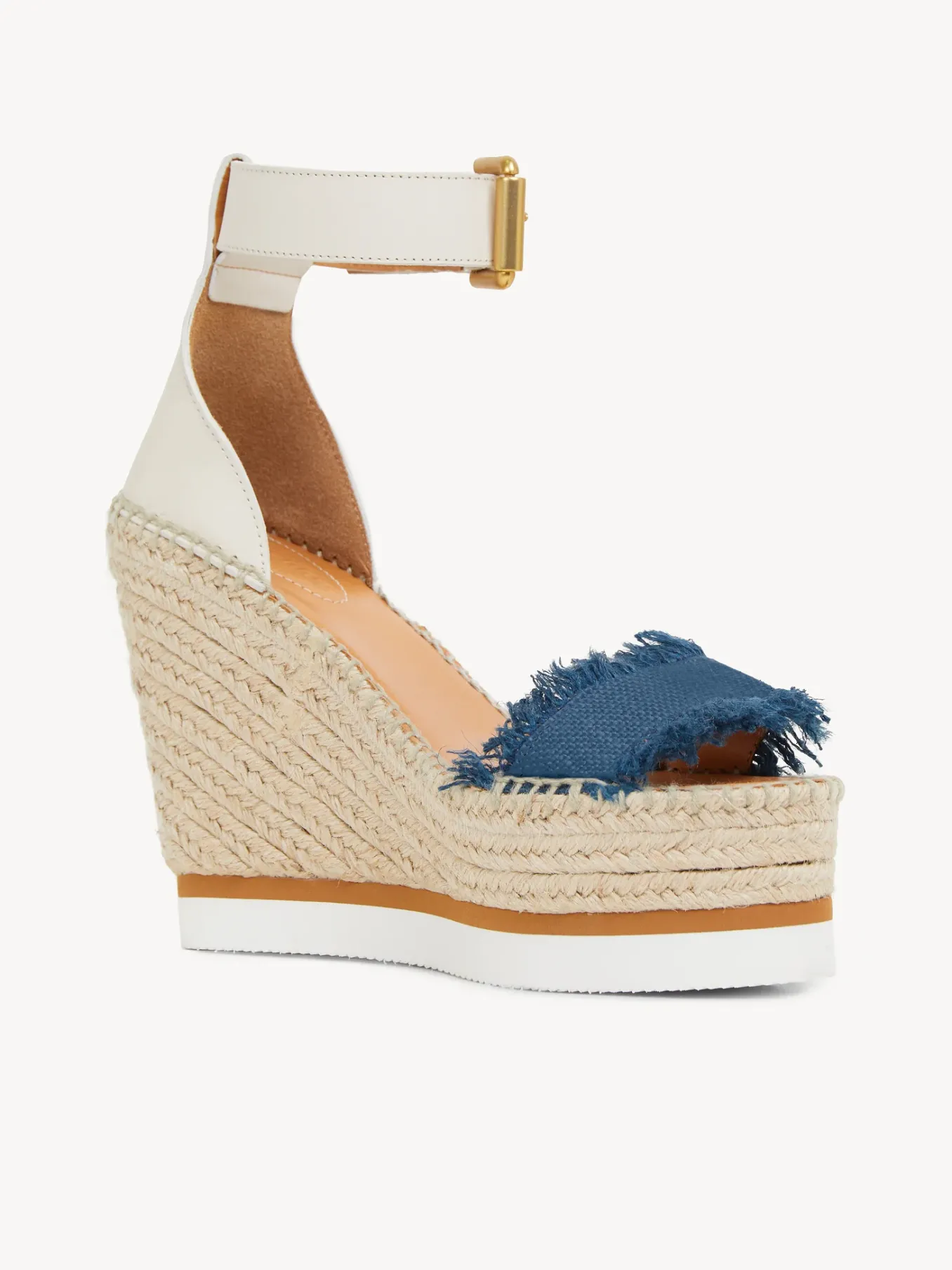 Women Chloé Glyn Fringed Wedge Espadrille