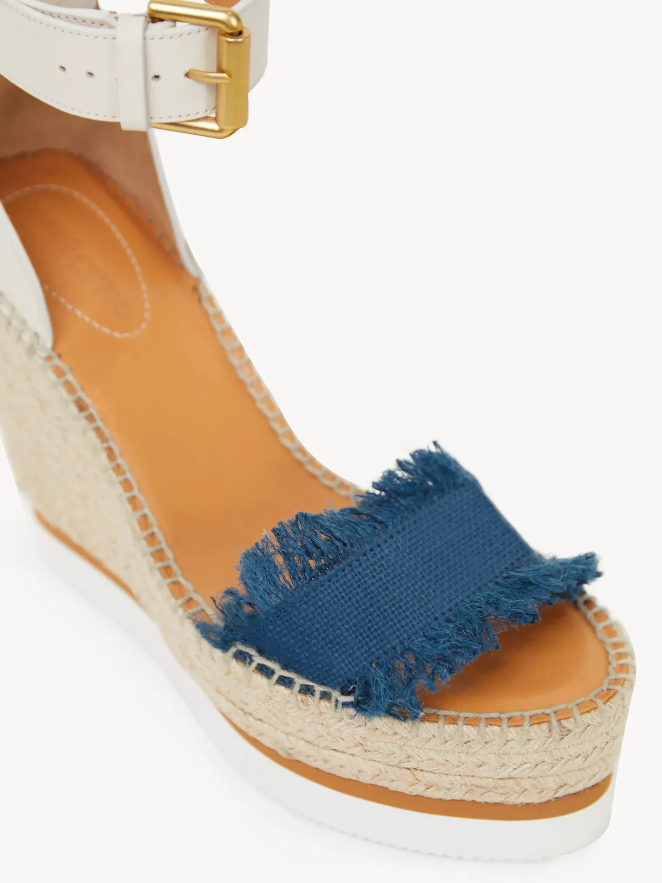 Women Chloé Glyn Fringed Wedge Espadrille