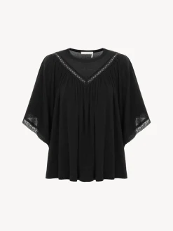 Women Chloé Lace Trimmed Top