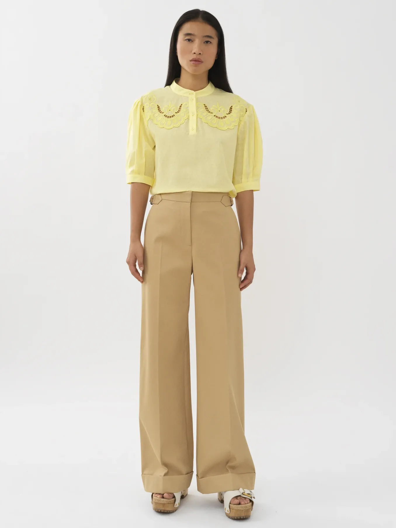Women Chloé Mao Collar Top