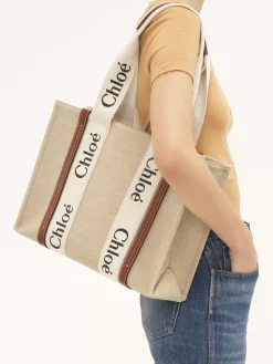Women Chloé Medium Woody Tote Bag