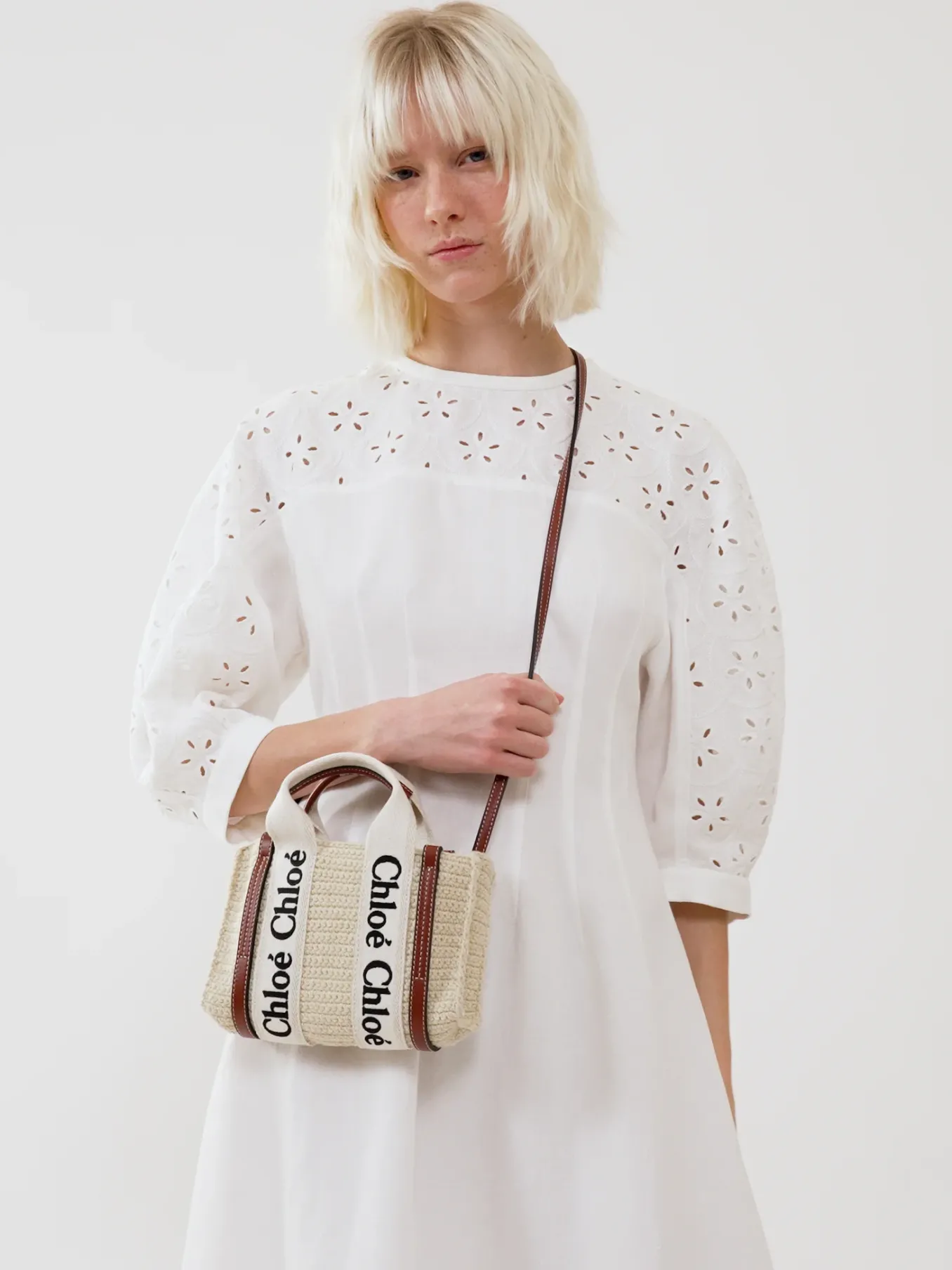 Women Chloé Mini Woody Tote Bag