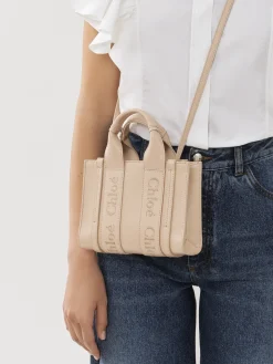Women Chloé Mini Woody Tote Bag