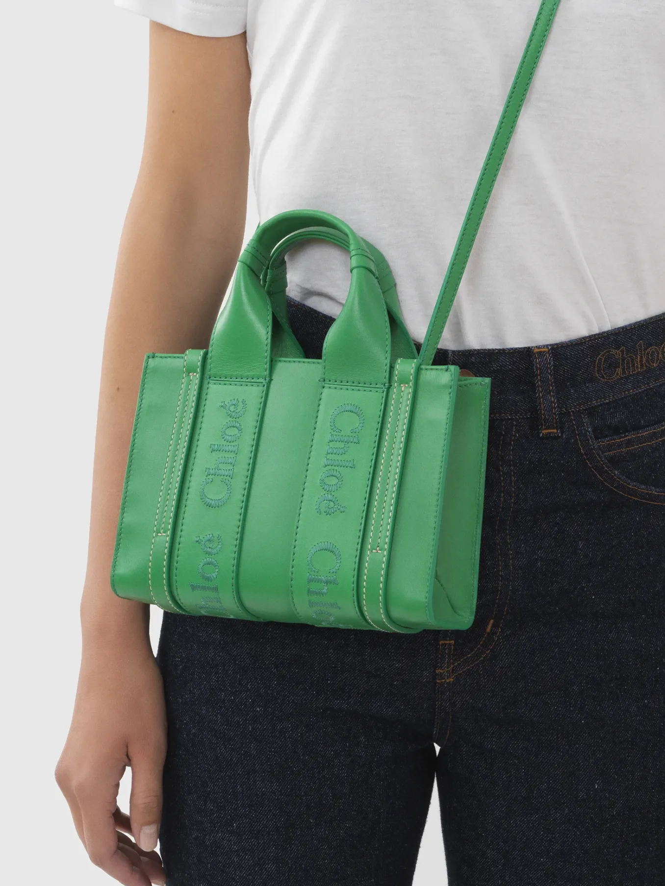 Women Chloé Mini Woody Tote Bag