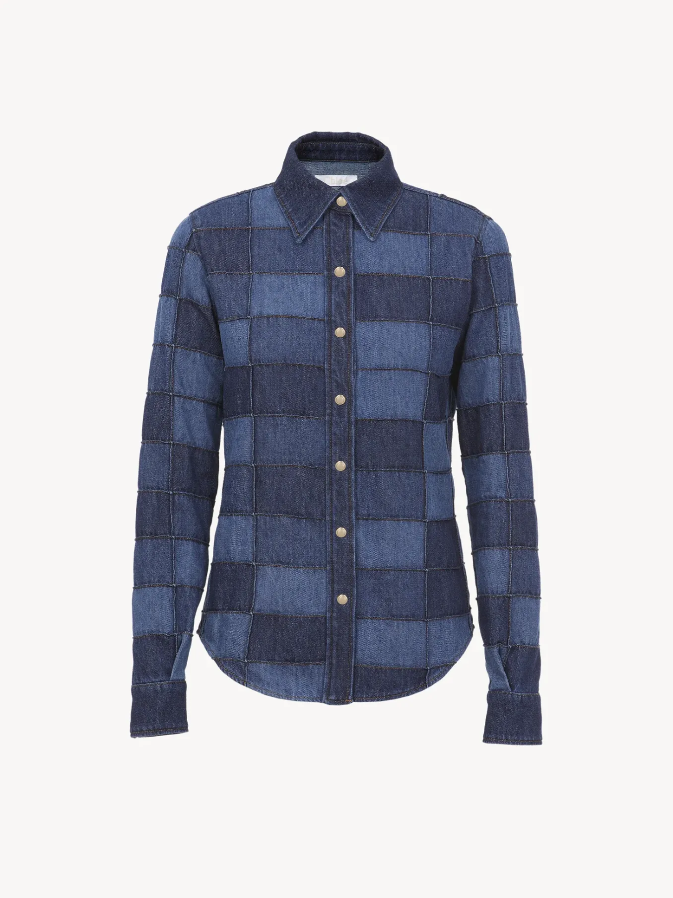 Women Chloé Patchwork Denim Shirt