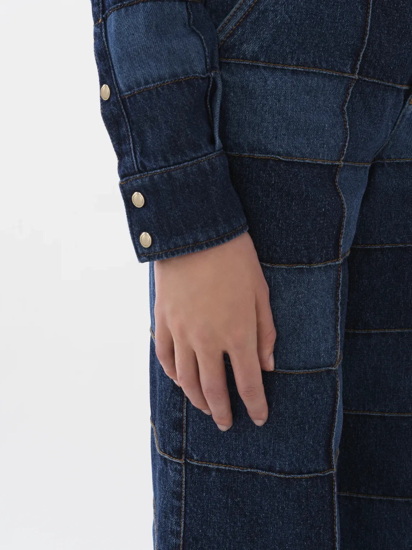 Women Chloé Patchwork Denim Shirt