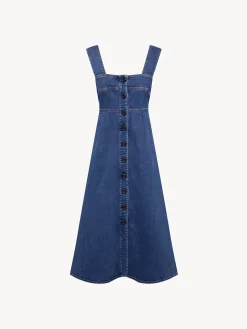 Women Chloé Pinafore Denim Dress