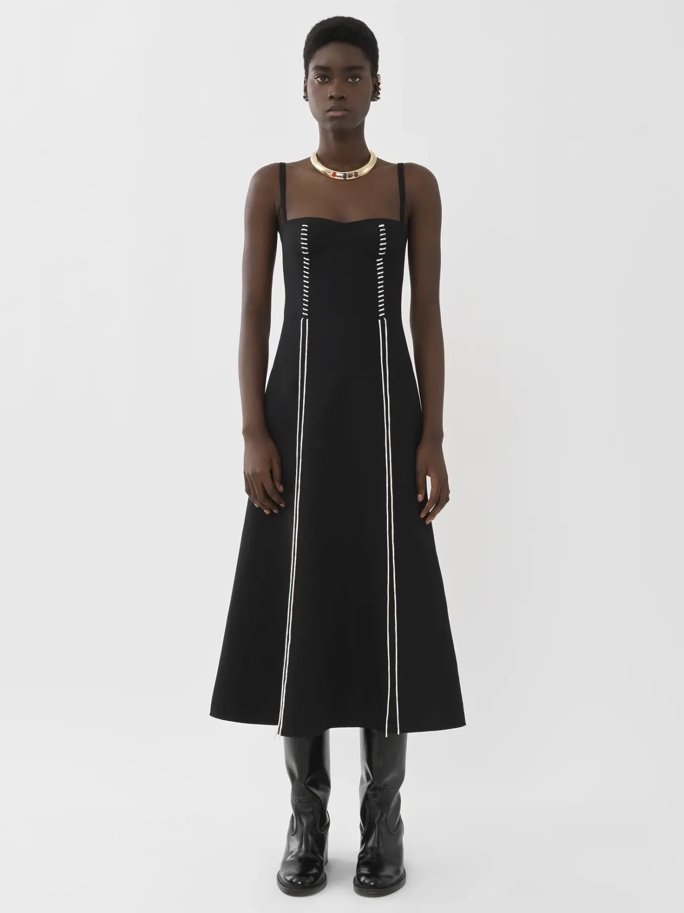 Women Chloé Pinafore Mid-Length Dress