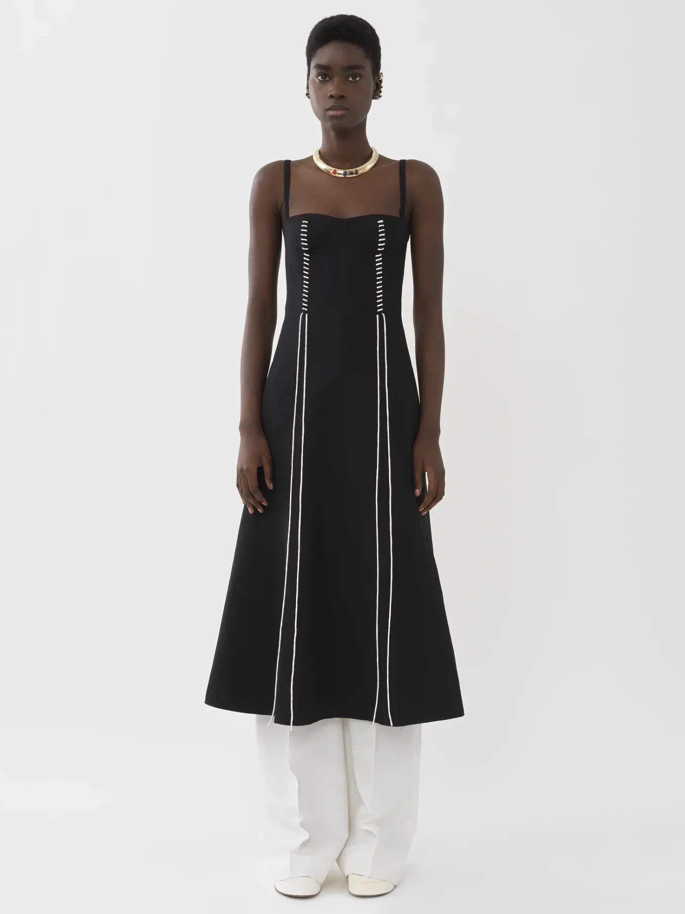 Women Chloé Pinafore Mid-Length Dress