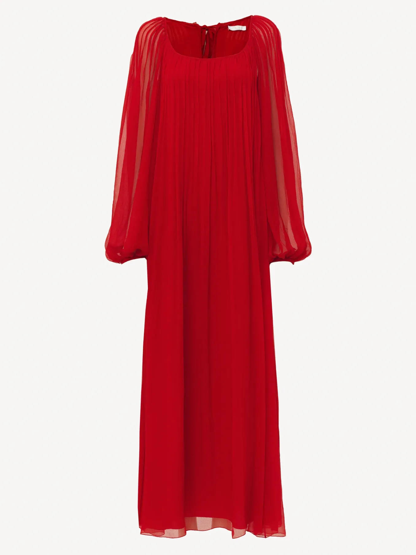 Women Chloé Pleated Long Sleeves Dress