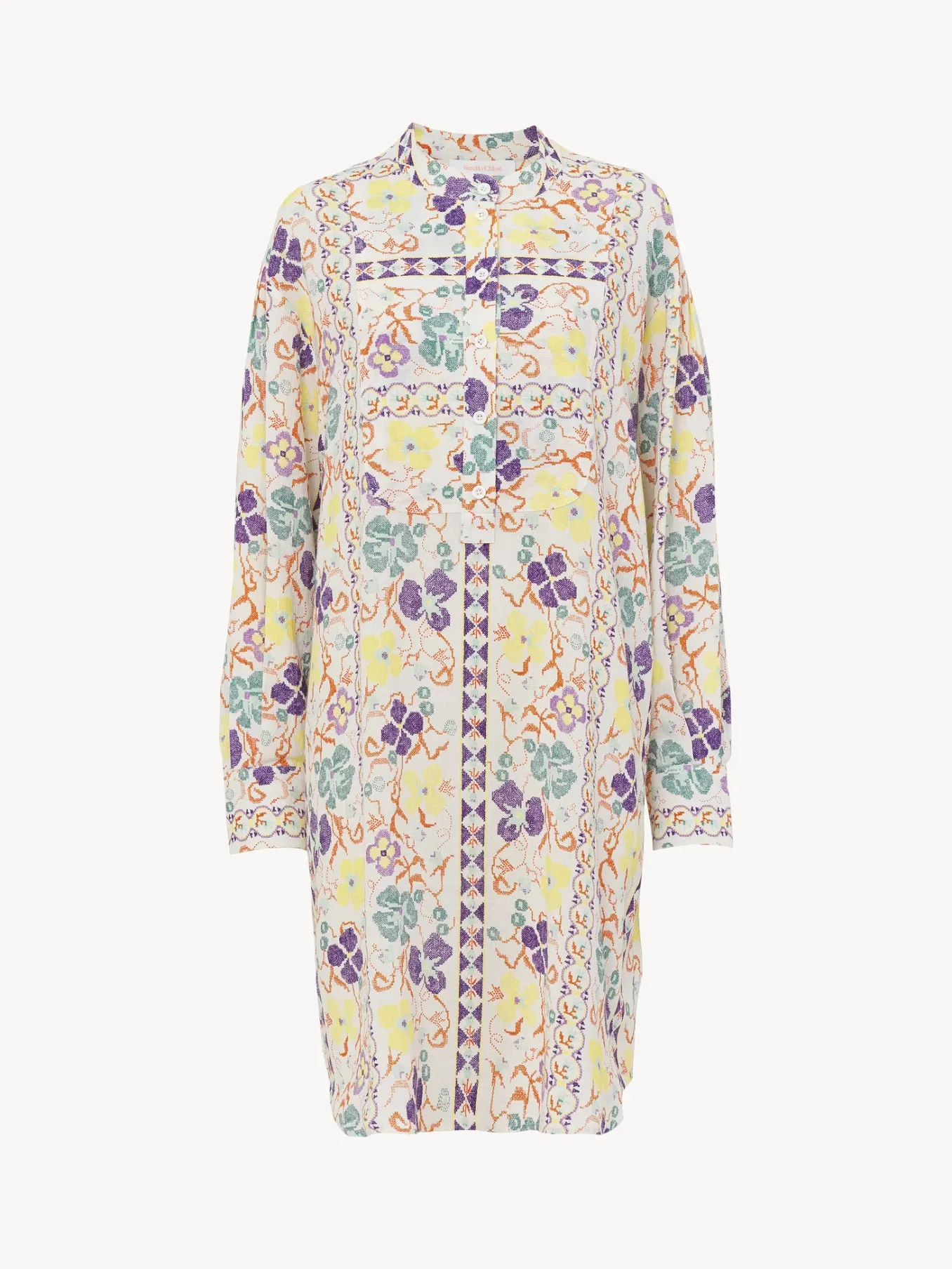 Women Chloé Printed Shirt Dress