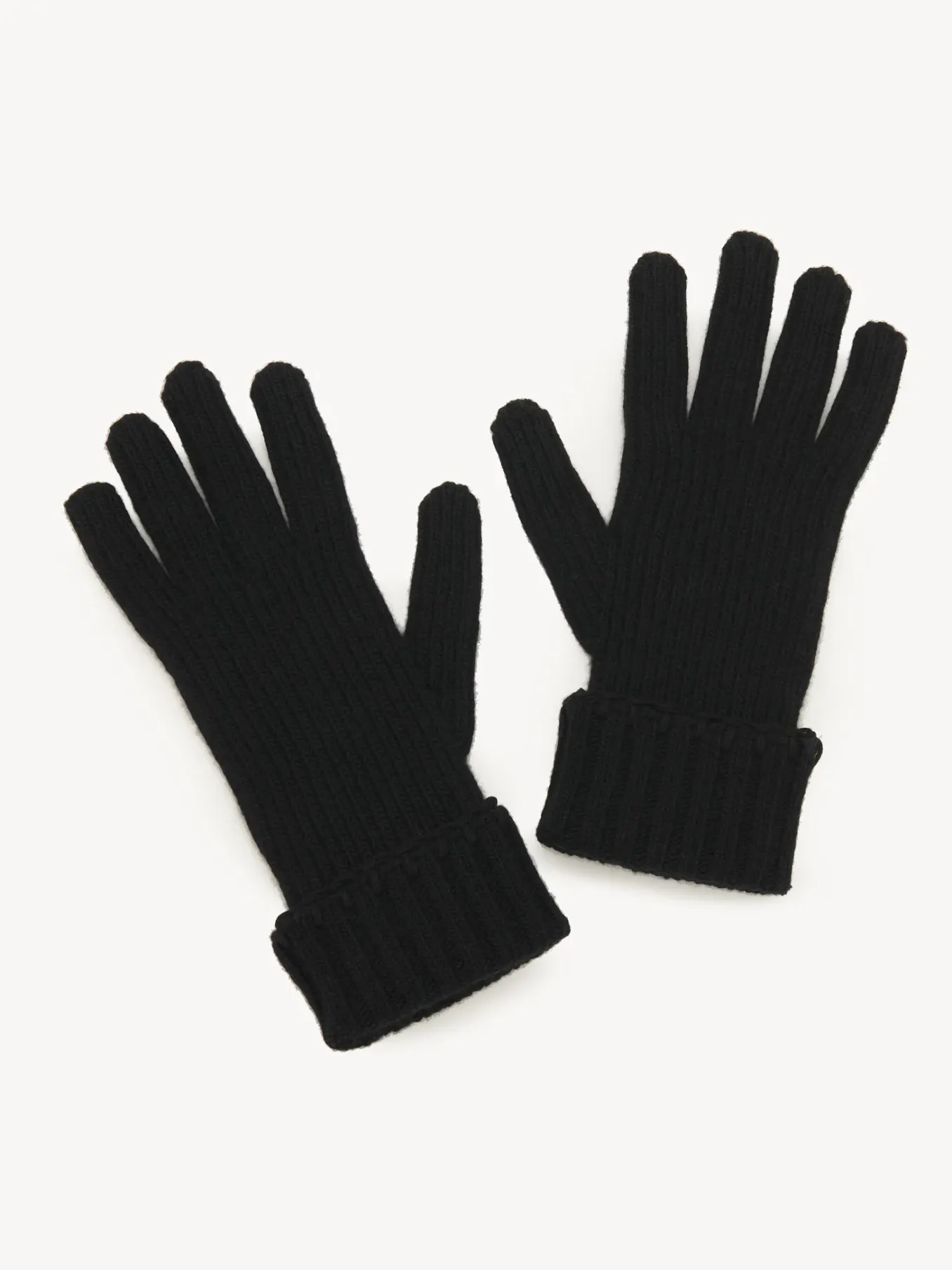 Women Chloé Ribbed Knit Gloves
