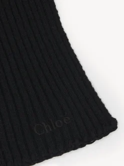 Women Chloé Ribbed Knit Scarf
