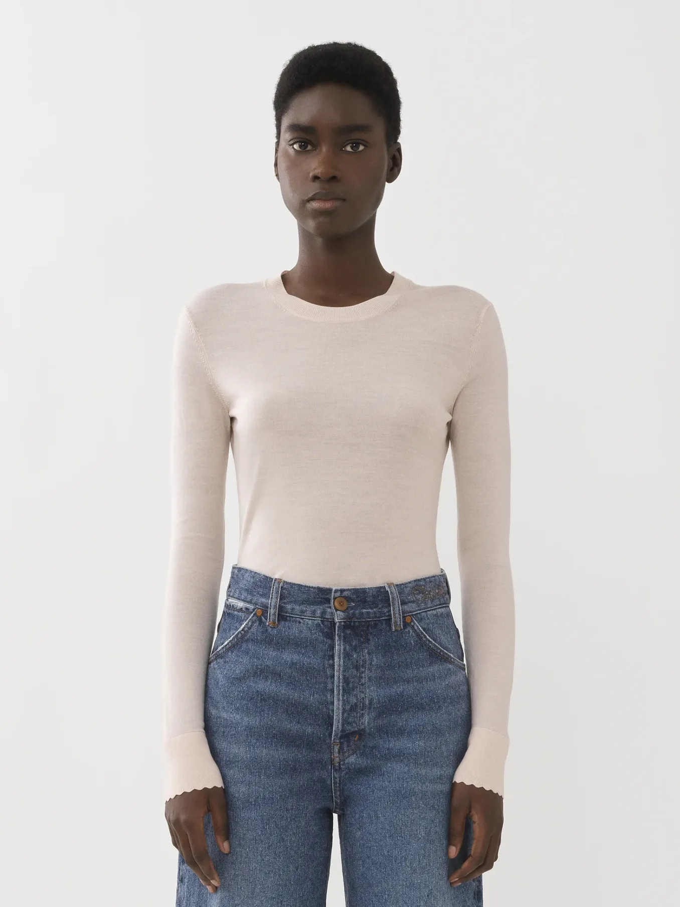 Women Chloé Scalloped Jumper