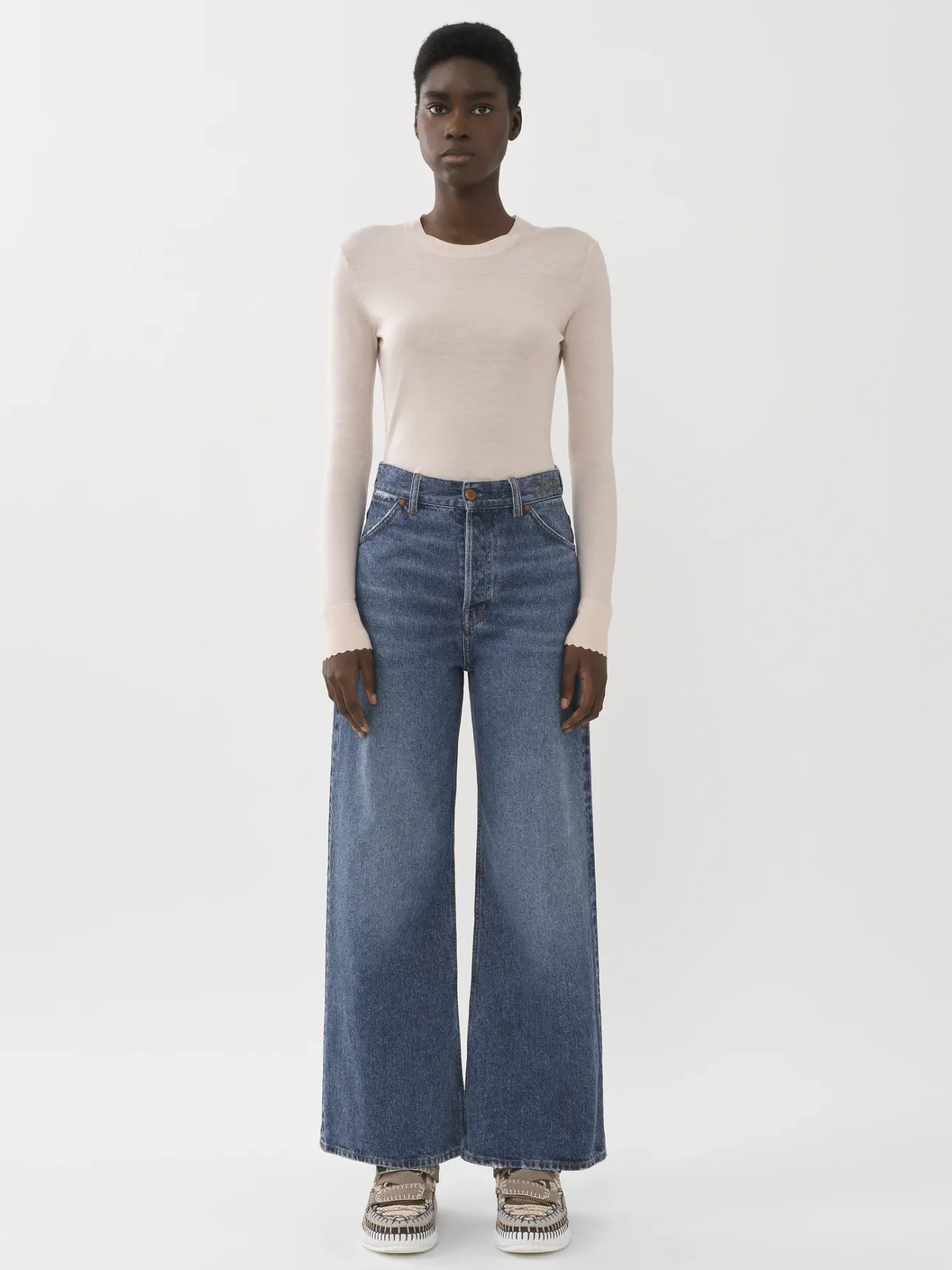 Women Chloé Scalloped Jumper