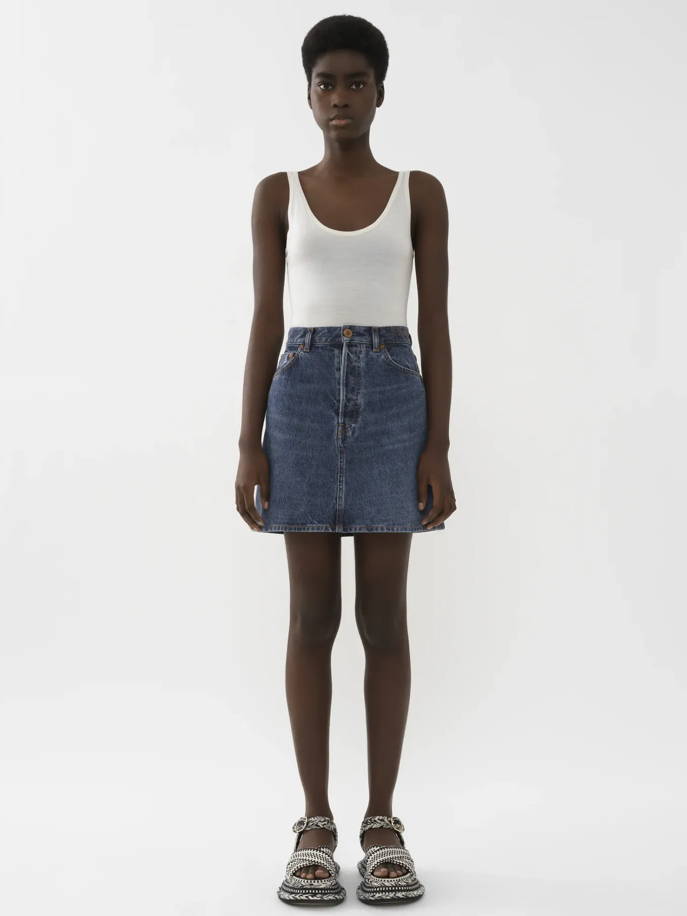 Women Chloé Scalloped Tank Top