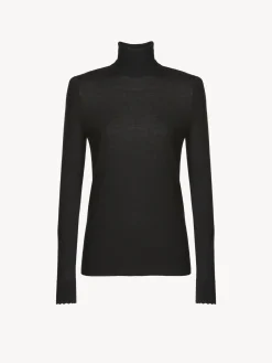 Women Chloé Scalloped Turtleneck