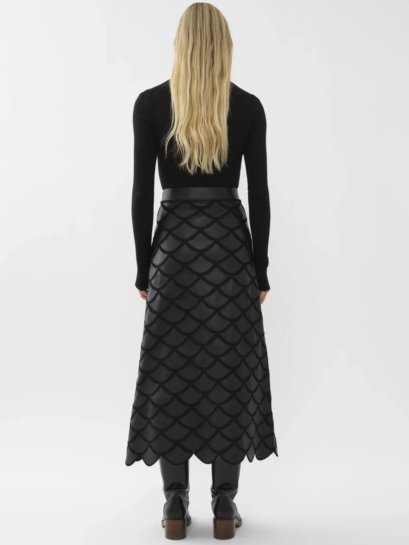 Women Chloé Scalloped Turtleneck