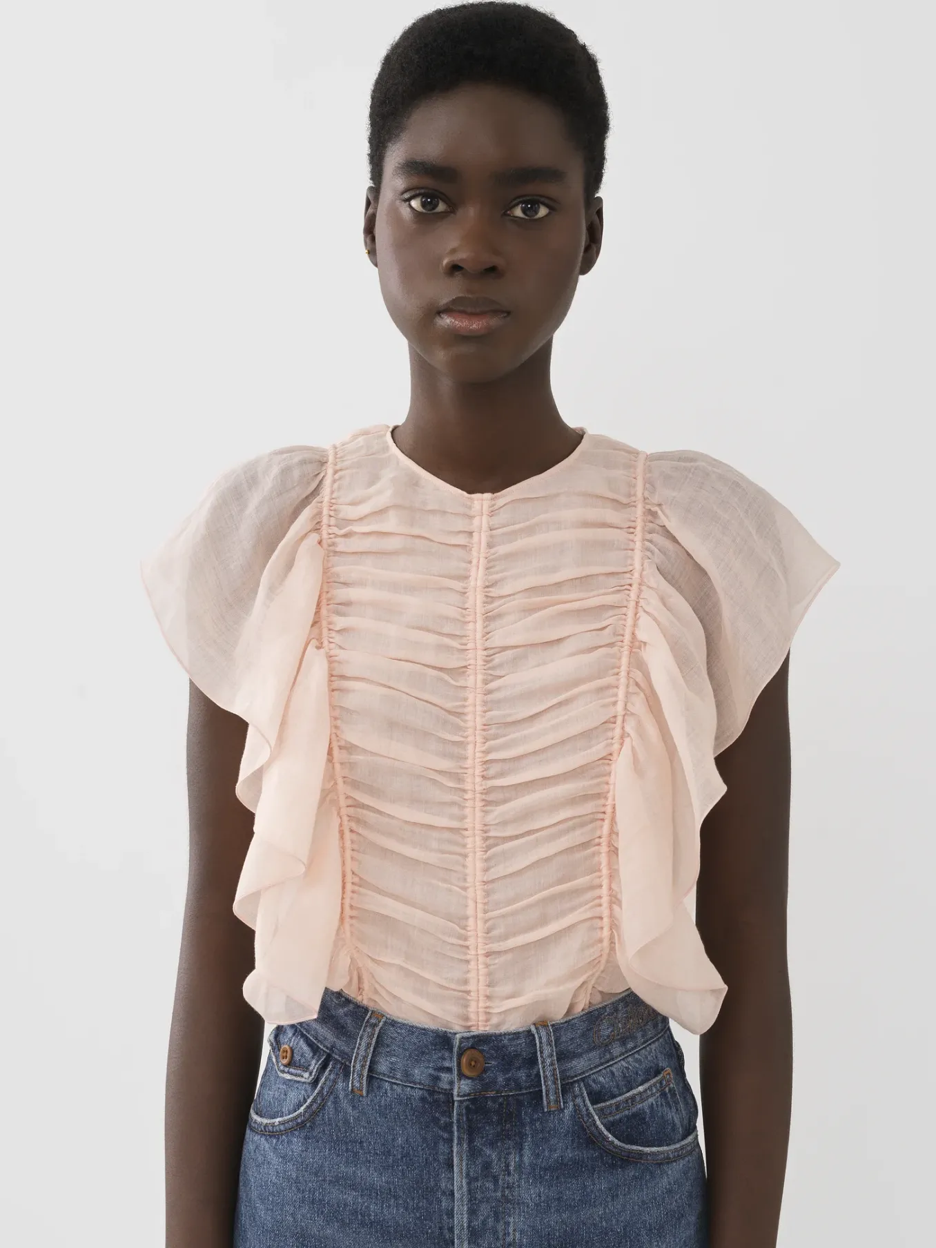Women Chloé Sleeveless Ruffle Top