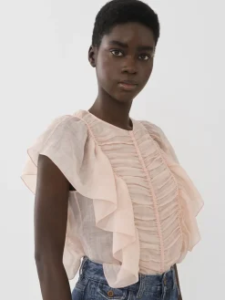 Women Chloé Sleeveless Ruffle Top