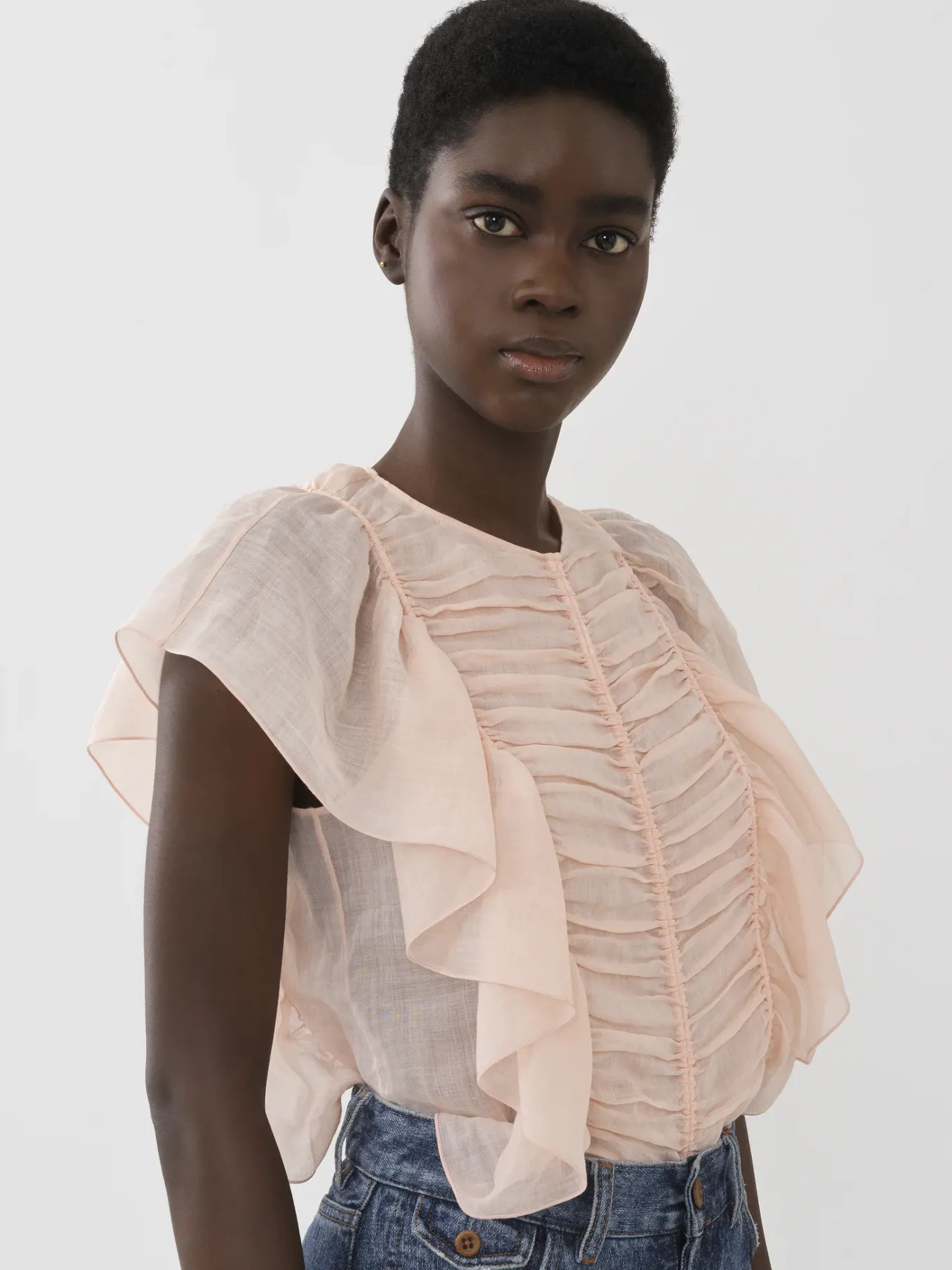 Women Chloé Sleeveless Ruffle Top