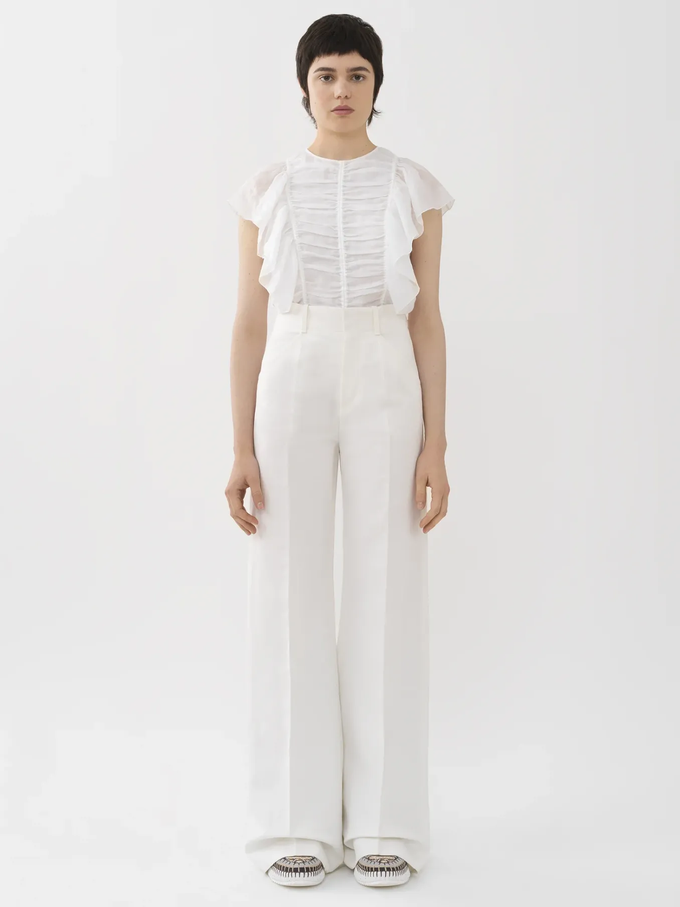Women Chloé Sleeveless Ruffle Top
