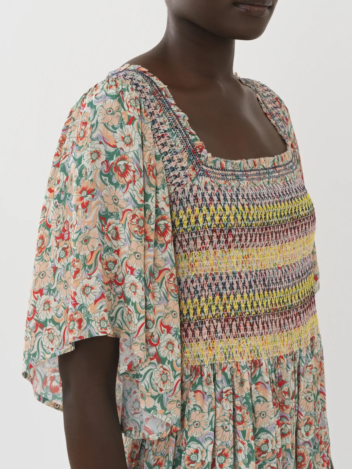 Women Chloé Smocked Midi Dress