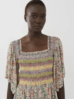 Women Chloé Smocked Midi Dress