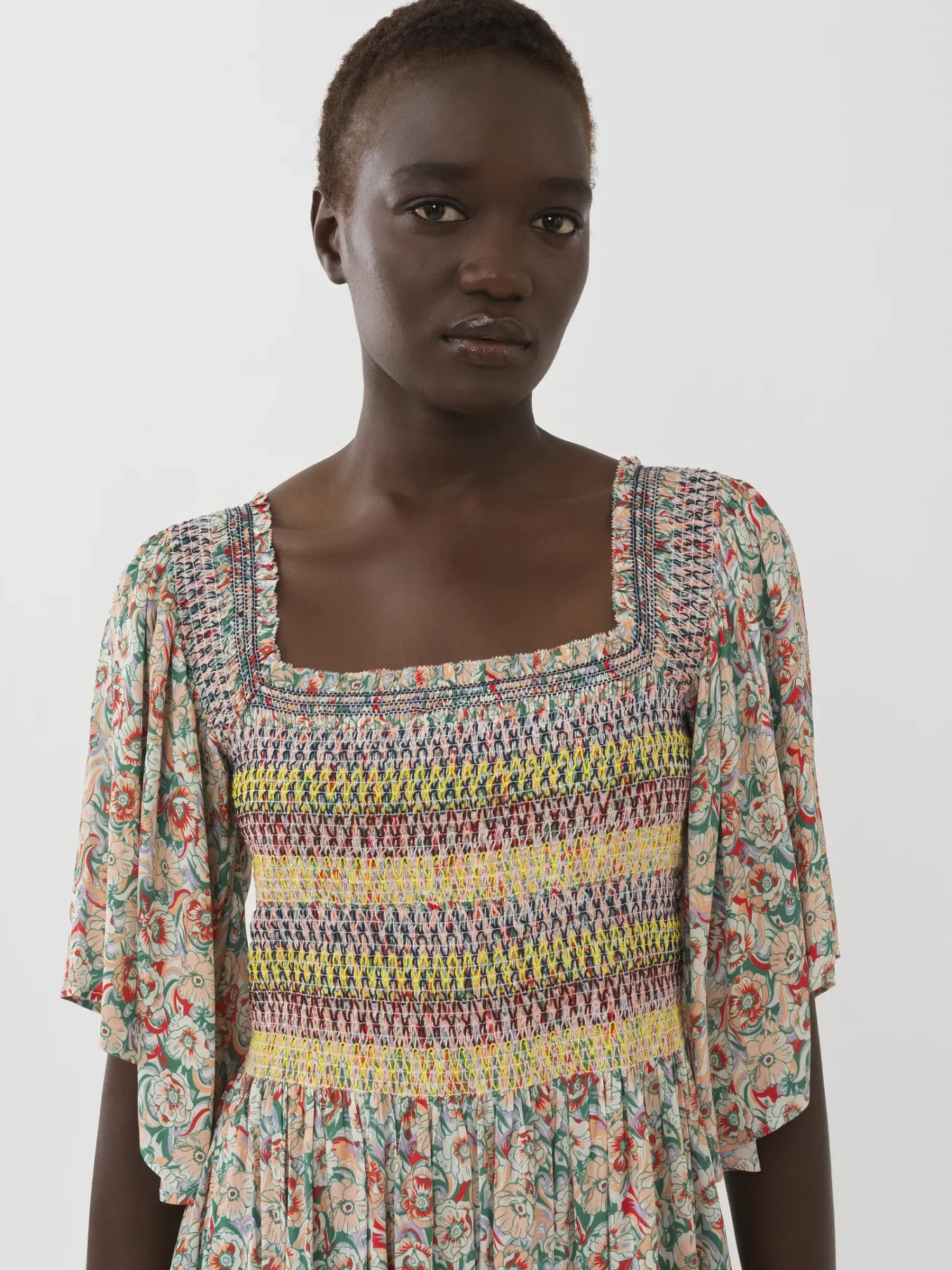 Women Chloé Smocked Midi Dress
